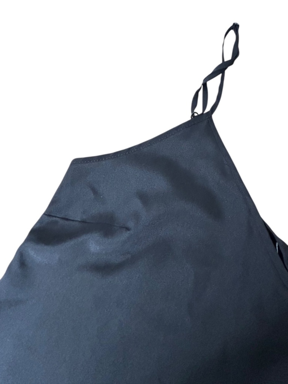 Sandro Black Viscose Slip Dress Minimalist V Neck Mini Size 40/8 - Picture 6 of 12